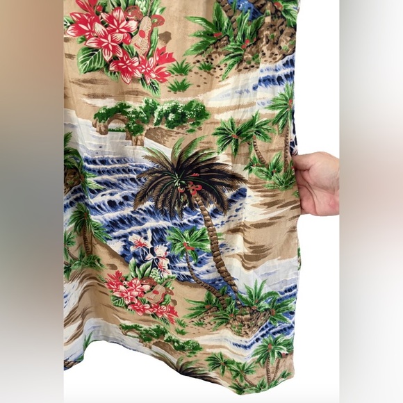Talbots Hawaiian Aloha tropical prnt slvlss shift drss SZ M 8-10 coastal - Picture 7 of 10